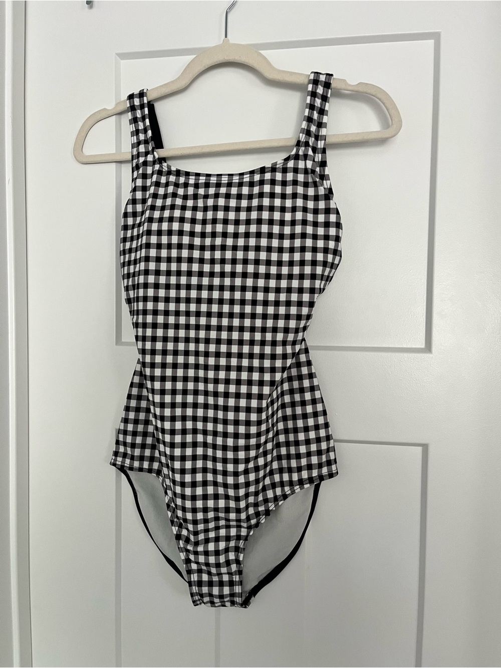 Black & White Gingham One-Piece Swimsuit